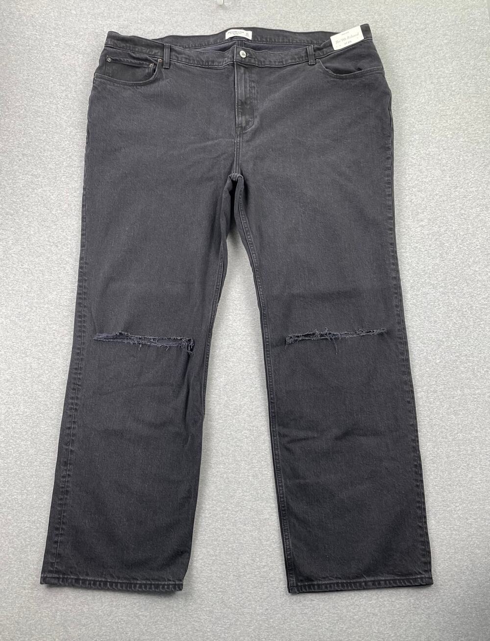 Abercrombie & Fitch 90s Relaxed Jeans Womens 37 / 24 L High Rise Black Wash NWT